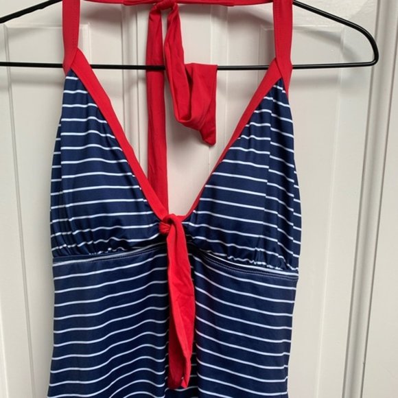 ModCloth Deep End Diva One-Piece Swimsuit Nautical - Picture 8 of 13